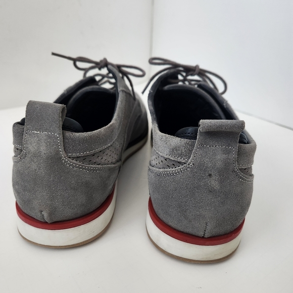 Thomas & Vine Jett Wing Tip Derby Gray Suede Upper Oxford Mens Shoes Sz 12 - Picture 9 of 12